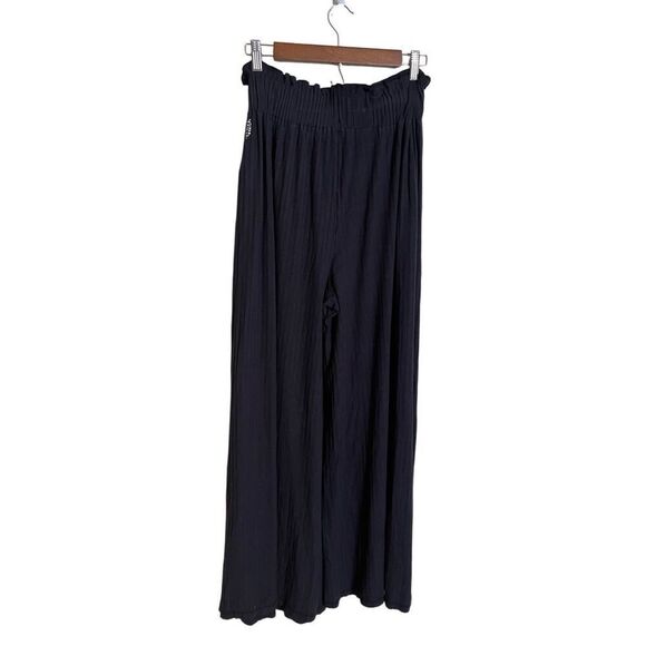 Free People Movement Blissed Out Wide Leg Pants Black Womans Small - Picture 2 of 11